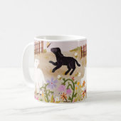Whimsischer Bauernfreund - Tasse des Tierkaffees,  (Vorderseite Links)