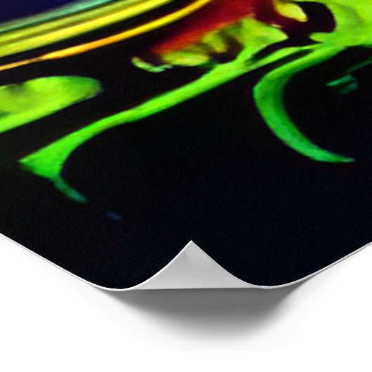 Whimsischer Baum des Lebens mit Vollmond Poster (Ecke)