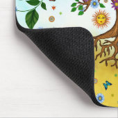 Whimsischer Baum des Lebens - Yggdrasil Mousepad (Ecke)