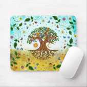 Whimsischer Baum des Lebens - Yggdrasil Mousepad (Mit Mouse)