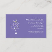 Whimsischer Baum des Lebens Zeichnend Lavendel Lil Visitenkarte (Vorderseite)