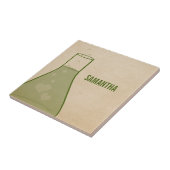 Whimsischer Becherziegel, grün Fliese (Seite)