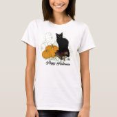 Whimsischer Black Cat Halloween-T - Shirt (Vorderseite)