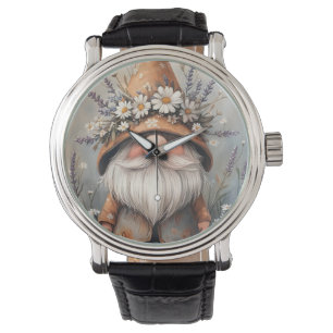 Whimsischer Blume Gnome: Adorable Water Color Art Armbanduhr