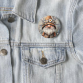 Whimsischer Blume Gnome: Adorable Water Color Art Button (Beispiel)