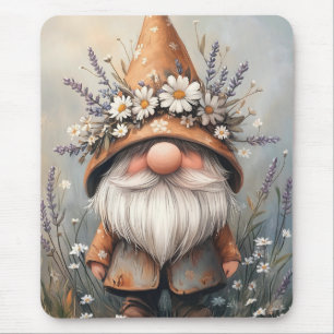 Whimsischer Blume Gnome: Adorable Water Color Art Mousepad