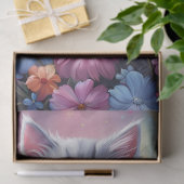 Whimsischer Blumenfantasie mit Kitten Tissue Seidenpapier (Geschenk)