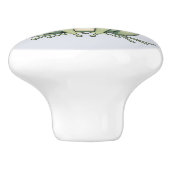 Whimsischer Blumenfrosch Cotattcore Art Trivet Keramikknauf (Seitenansicht)