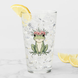 Whimsischer Blumenfrosch Kernkunst Glas
