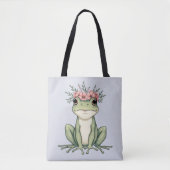 Whimsischer Blumenfrosch Kernkunst Tasche (Vorderseite)