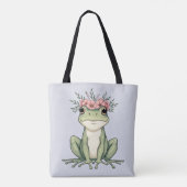Whimsischer Blumenfrosch Kernkunst Tasche (Rückseite)