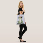 Whimsischer Blumenfrosch Kernkunst Tasche (Am Model)