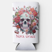 Whimsischer Blumenschädel