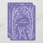 Whimsischer Blumenstrauß Niedliche Geburtstag Part Einladung (Vorne/Hinten)