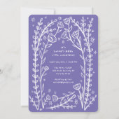 Whimsischer Blumenstrauß Niedliche Geburtstag Part Einladung (Rückseite)