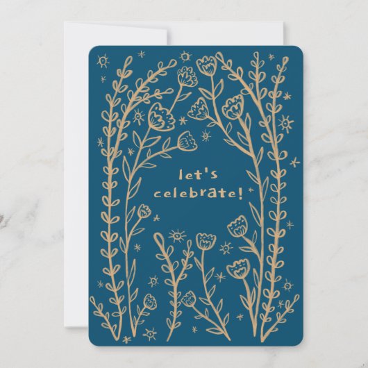 Whimsischer Blumenstrauß Niedliche Geburtstag Part Einladung (Vorderseite)