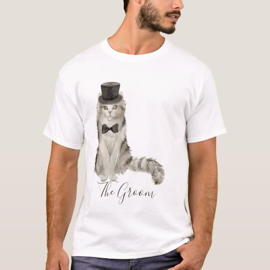 Whimsischer Blütenkatzenkatze T-Shirt (Vorderseite)