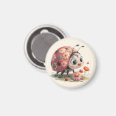 Whimsischer Blütenwirbel Magnet (Vorderseite/Rückseite)