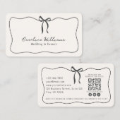 Whimsischer Bogen, QR-Code-Ereignisplanung Visitenkarte (Vorne/Hinten)