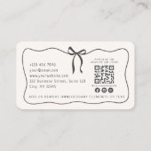 Whimsischer Bogen, QR-Code-Ereignisplanung Visitenkarte (Rückseite)