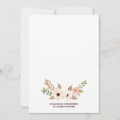 Whimsischer Bohemischer Blumenreath Bridal Brunch Einladung (Rückseite)