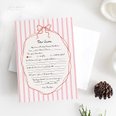 Whimsischer Brief an den Weihnachtsmann für Kinder