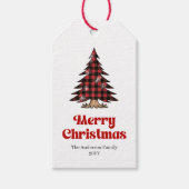 Whimsischer Büffel-Baum-Geschenkanhänger festliche Geschenkanhänger (Vorderseite)