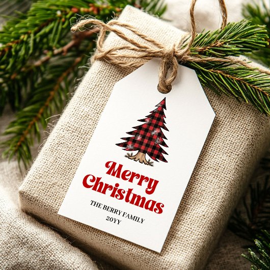 Whimsischer Büffel-Baum-Geschenkanhänger festliche Geschenkanhänger
