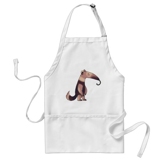 Whimsischer Cartoon Anteater Art Schürze (Vorne)