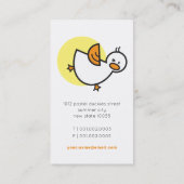 Whimsischer Cartoon Farbige Pastelle Baby Duckies Visitenkarte (Rückseite)