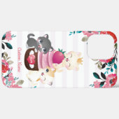 Whimsischer Cartoon Katzen Erdbeere Cupcake Case-Mate iPhone Hülle (Hinten (horizontal))