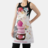 Whimsischer Cartoon Katzen Erdbeere Cupcake Schürze (InSitu)