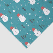 Whimsischer Cartoon Snowmen im Winter Seidenpapier (Ausschnitt)