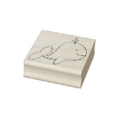 Whimsischer Cartoon Whale Kontur Gummi Briefmarke Gummistempel (Stempel)