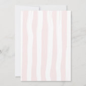 Whimsischer Champagner Tower Bow Pink Stripe Gebur Einladung (Rückseite)