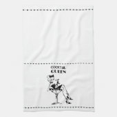 Whimsischer Cocktail Queen für Glam Entertainment Geschirrtuch (Vertikal)