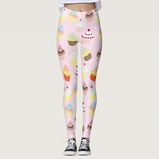 Whimsischer Cupcake Leggings (Vorderseite)