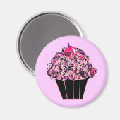 Whimsischer Cupcake Magnet (Vorderseite/Rückseite)