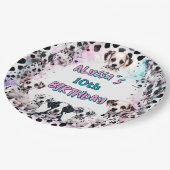 Whimsischer Dalmatiner Welpe Geburtstagsparty Pappteller (Schrägansicht)