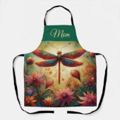 Whimsischer Drachenfliege Abstrakte Kunst Aquamari Schürze (Vorderseite)