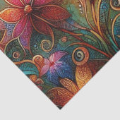 Whimsischer Dragonfly Abstrakte Decoupage Seidenpapier (Detail)