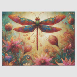 Whimsischer Dragonfly Abstrakte Decoupage Seidenpapier
