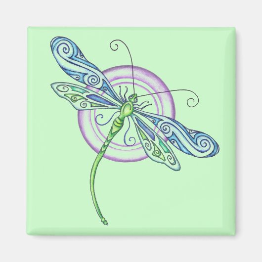 Whimsischer Dragonfly Magnet (Vorne)