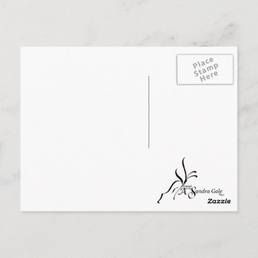 Whimsischer Dragonfly Postkarte (Rückseite)