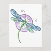 Whimsischer Dragonfly Postkarte (Vorderseite)