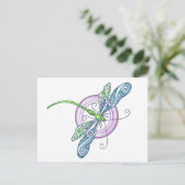 Whimsischer Dragonfly Postkarte (Stehend Vorderseite)