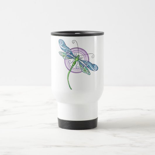 Whimsischer Dragonfly Reisebecher (Mittel)