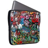 Whimsischer dynamischer Street Art Graffiti Art Mu Laptopschutzhülle (Vorne Rechts)