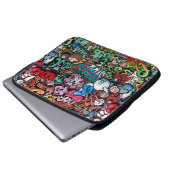 Whimsischer dynamischer Street Art Graffiti Art Mu Laptopschutzhülle (Vorne Knopf)