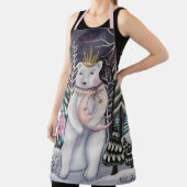 Whimsischer Eisbär und Mondwinterkunst Schürze (InSitu)